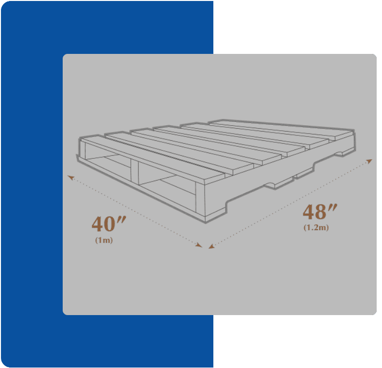 Sizes of a pallet